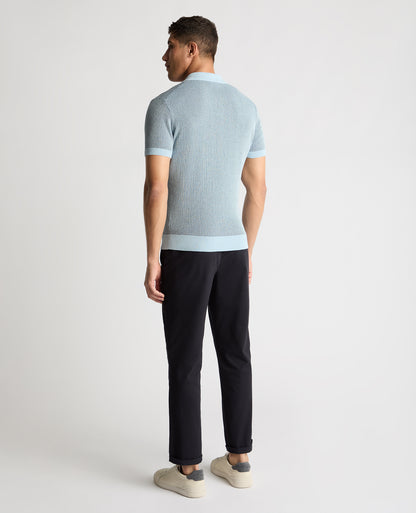 Man wearing a blue jumper
