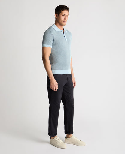 Man wearing a blue jumper