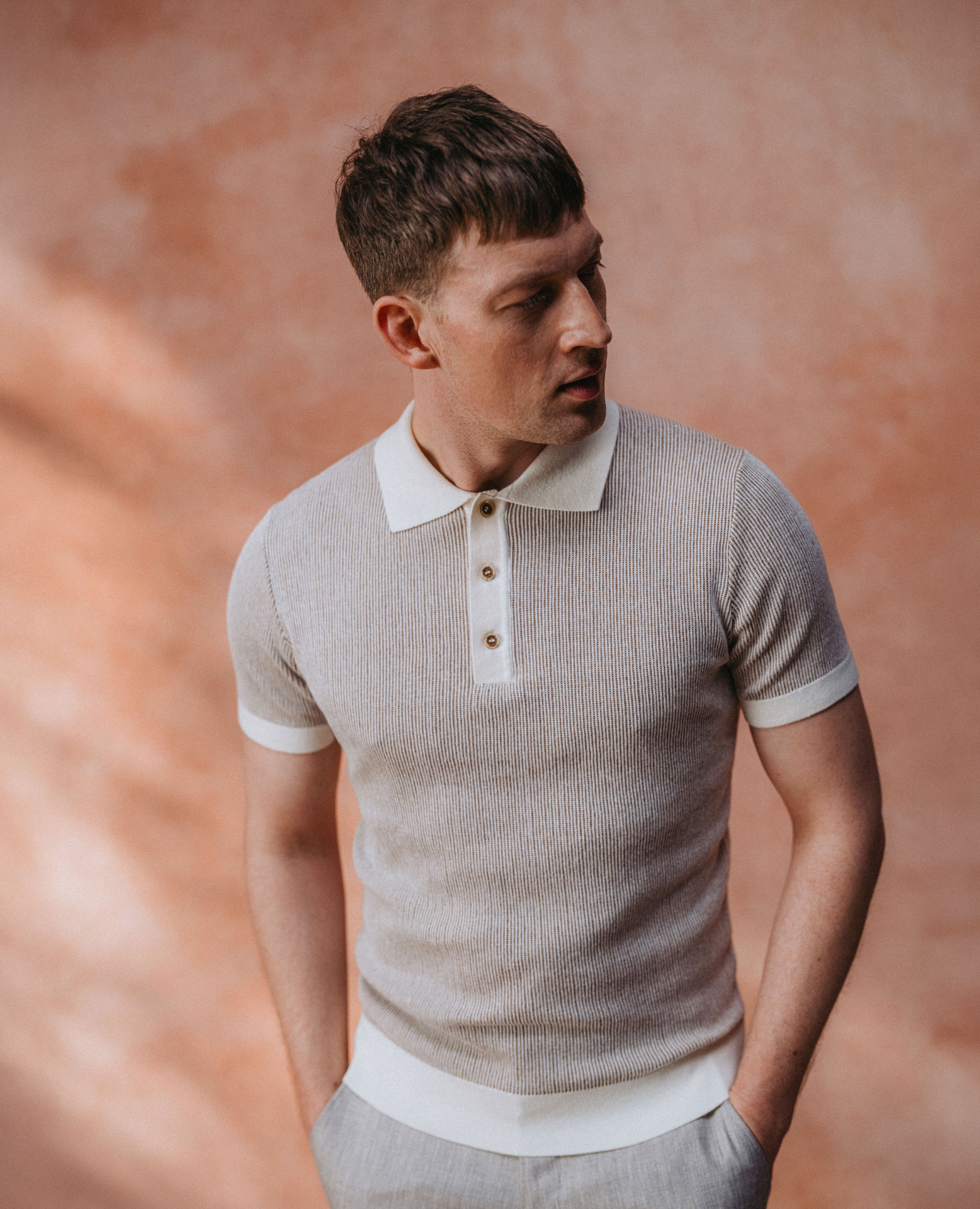Textured Knit Polo