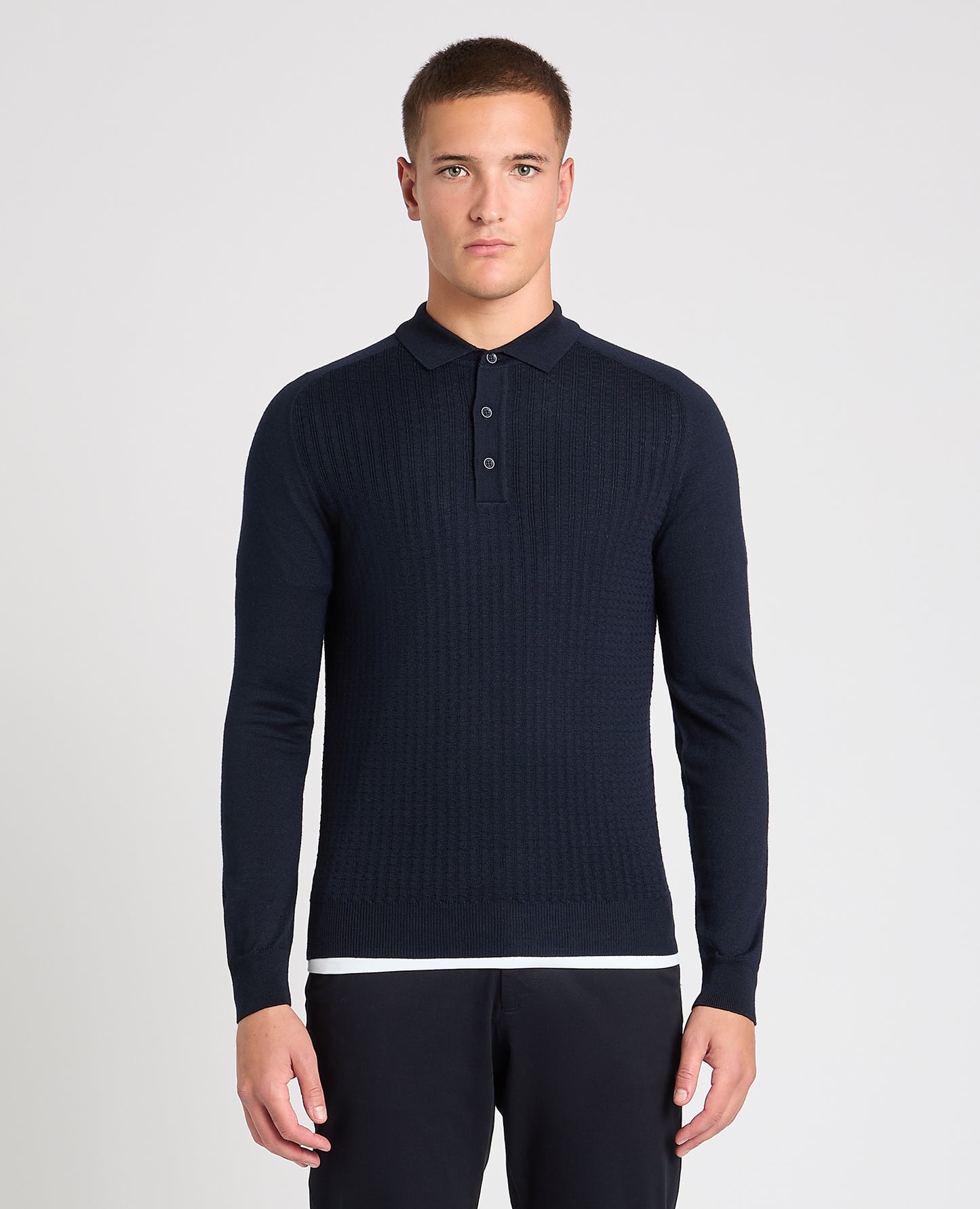 Merino Wool-Blend Knit Polo