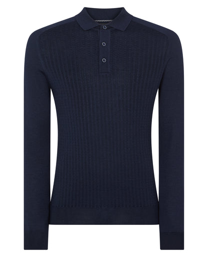 Man wearing a navy jumper