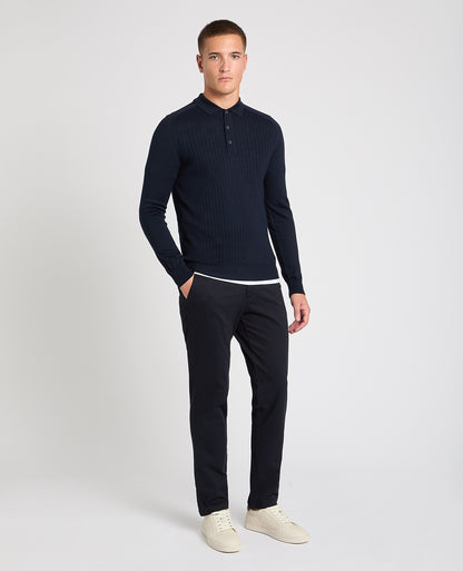 Man wearing a navy jumper