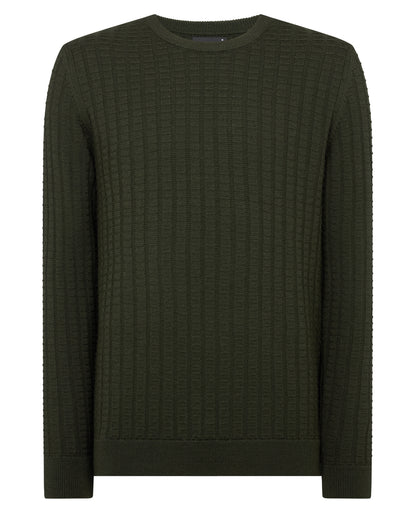 Grid Knit Wool-Blend Sweater