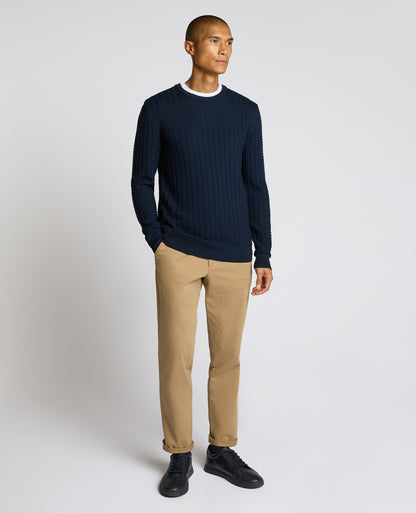 Grid Knit Wool-Blend Sweater
