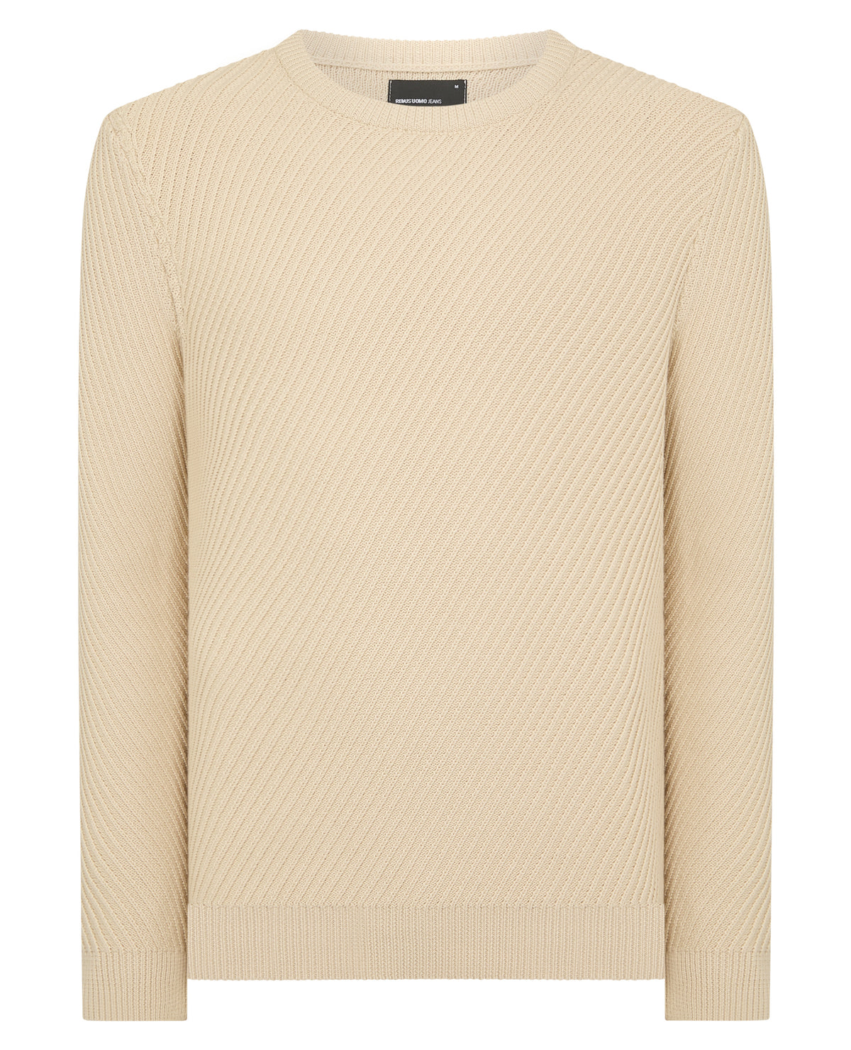 Man wearing a sand Cotton Interest Fabric Sweater