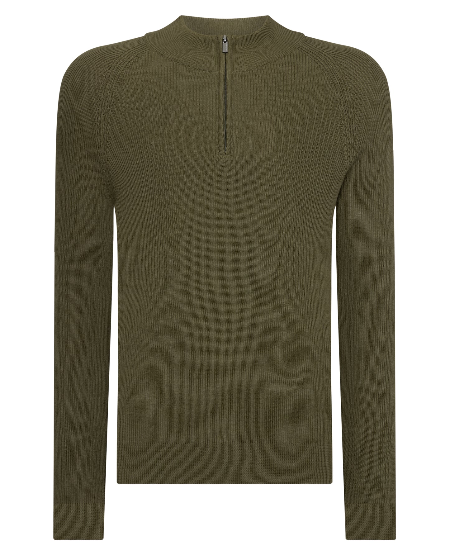 Cotton Half-Zip Knit Sweater