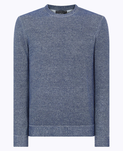 Man wearing a blue jumper