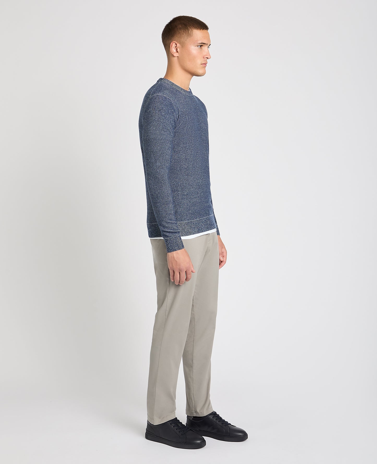 Two-Tone Knit Sweater