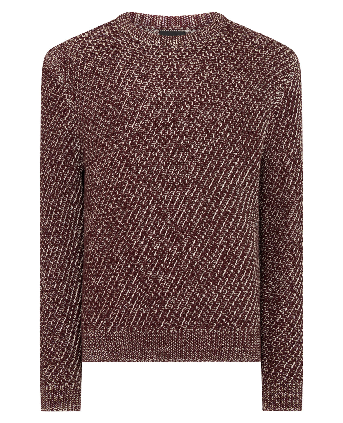 Man wearing a brown Two-Tone Cotton-Blend Knit Sweater