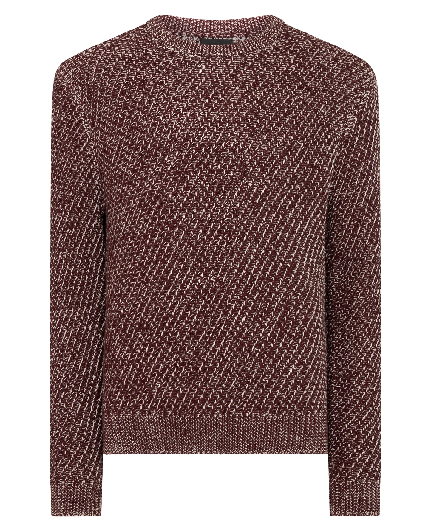 Two-Tone Cotton-Blend Knit Sweater