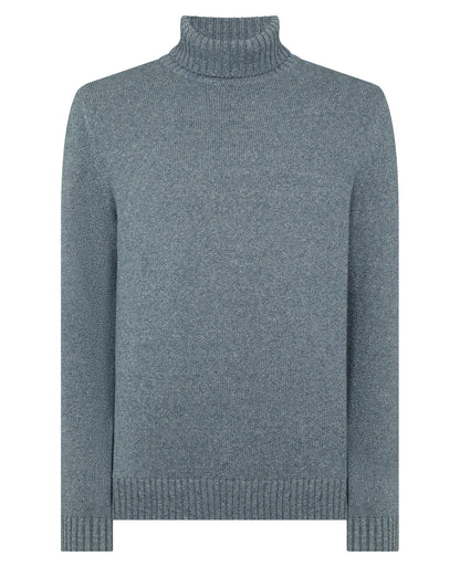Roll Neck Cotton Knit Sweater