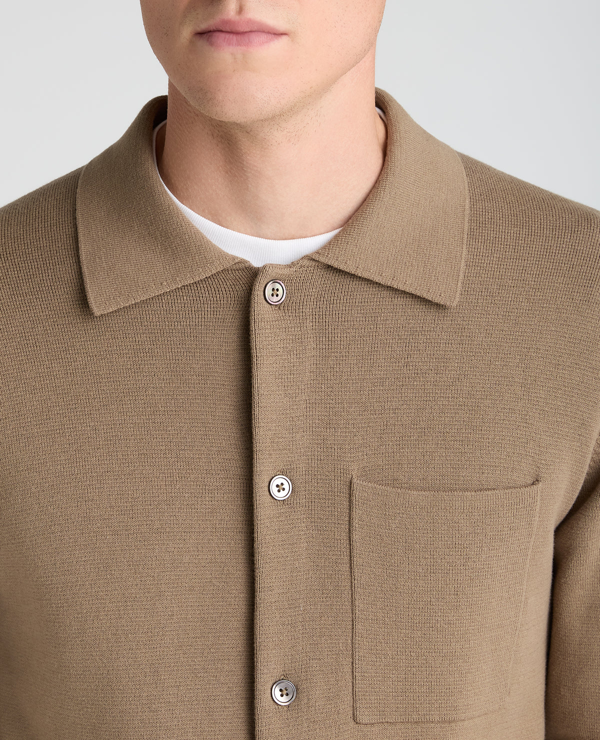 Stone Button Up Cotton Cardigan