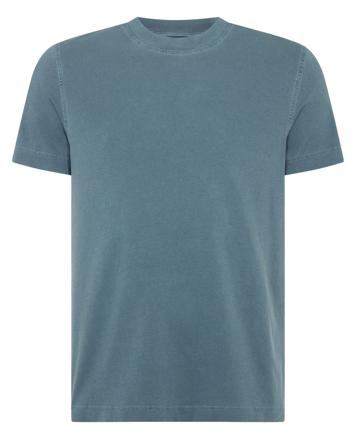 Man wearing a blue Relaxed Fit Organic Cotton T-Shirt