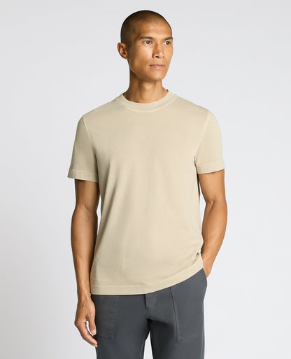 Man wearing a sand Relaxed Fit Organic Cotton T-Shirt