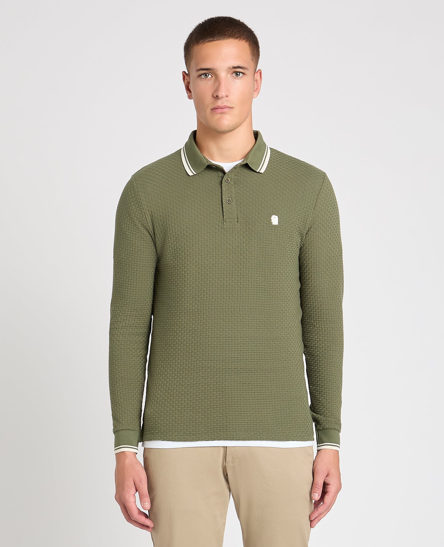 Contrast Collar Jersey Polo