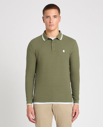 Contrast Collar Jersey Polo