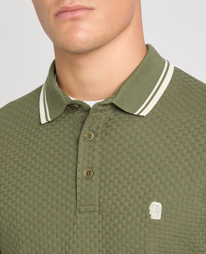 Contrast Collar Jersey Polo