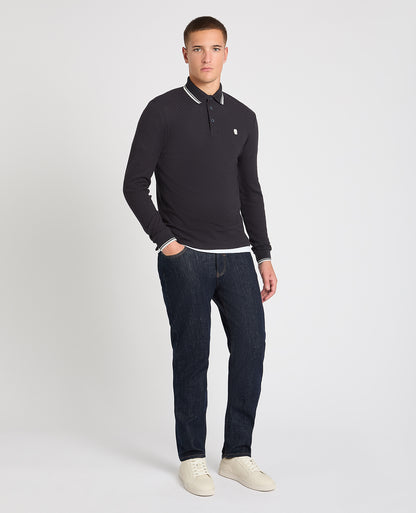 Contrast Collar Jersey Polo