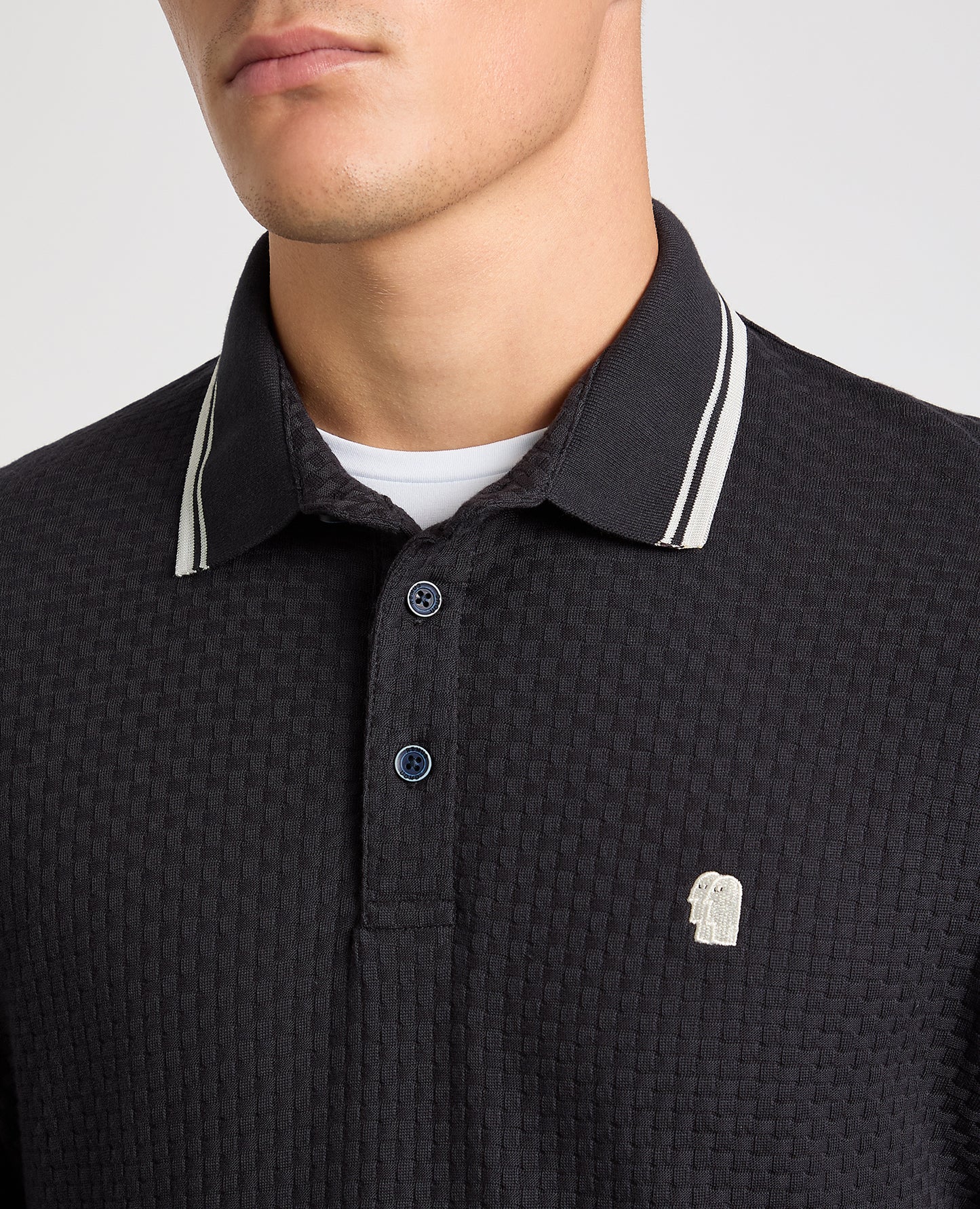 Contrast Collar Jersey Polo