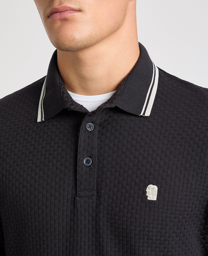 Contrast Collar Jersey Polo