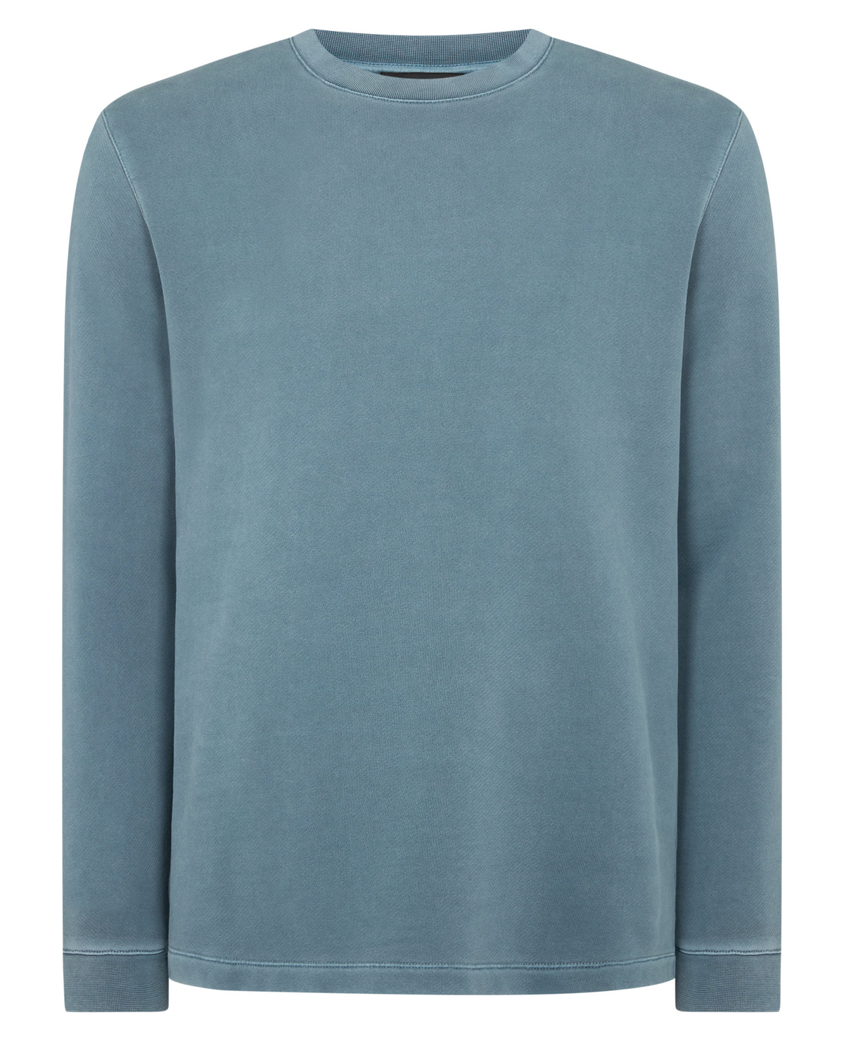 Man wearing a blue Crew Neck Jersey Sweatshirt
