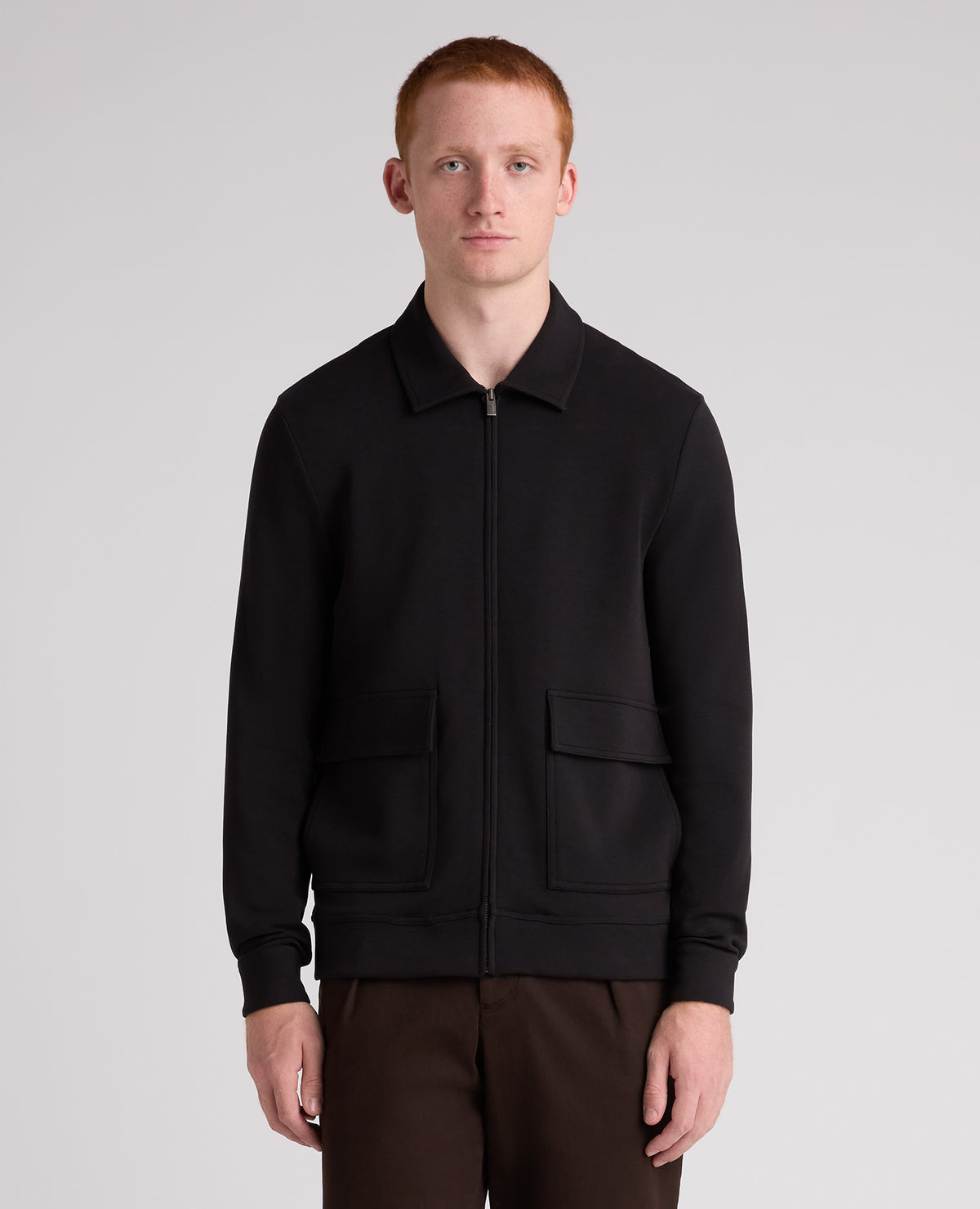 Black Bamboo Blend Overshirt