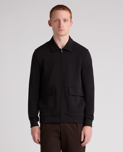 Black Bamboo Blend Overshirt