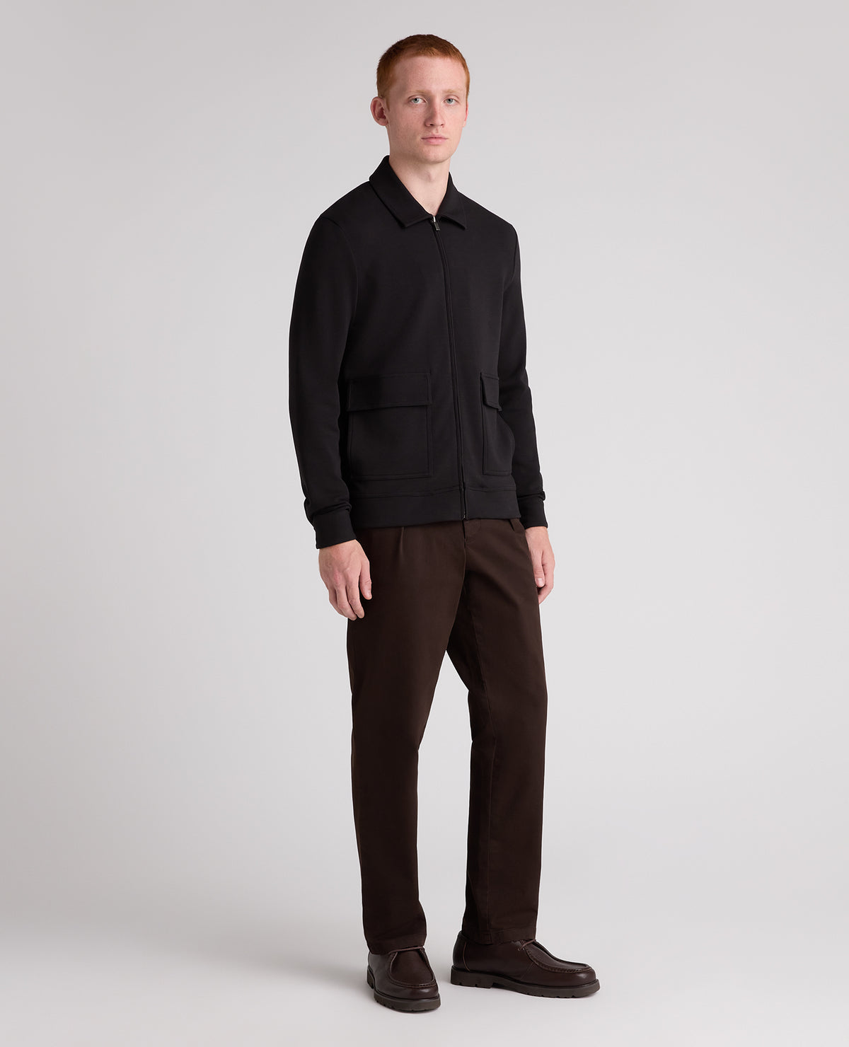 Black Bamboo Blend Overshirt