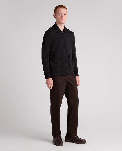 Black Bamboo Blend Overshirt