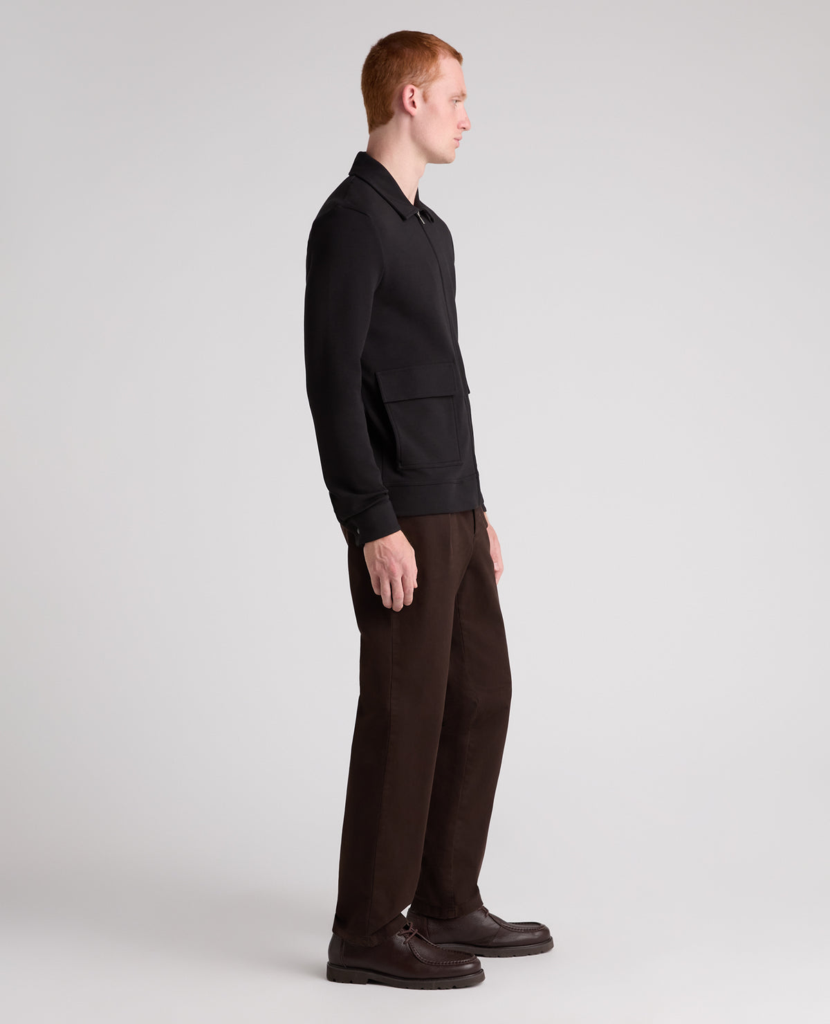 Black Bamboo Blend Overshirt