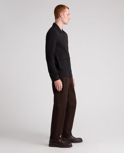 Black Bamboo Blend Overshirt
