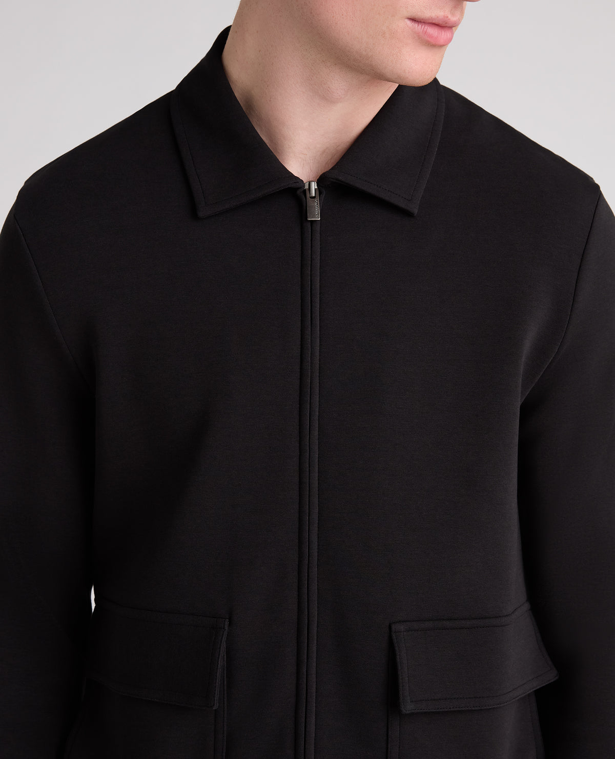 Black Bamboo Blend Overshirt