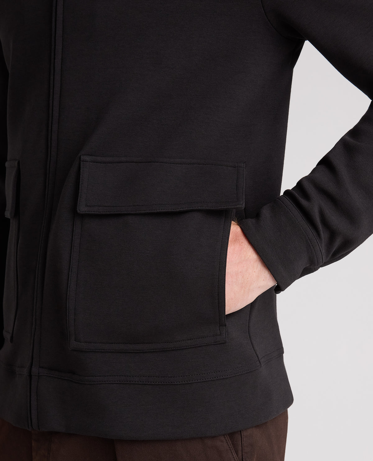 Black Bamboo Blend Overshirt