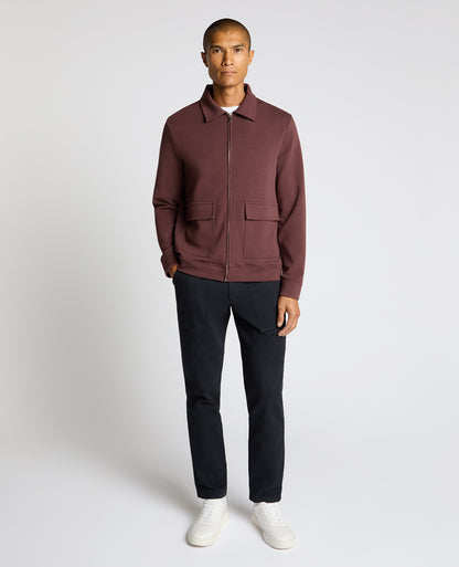 Man wearing a brown Bamboo-Blend Overshirt
