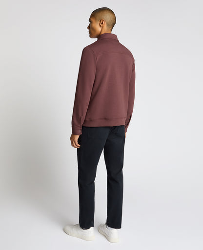 Man wearing a brown Bamboo-Blend Overshirt