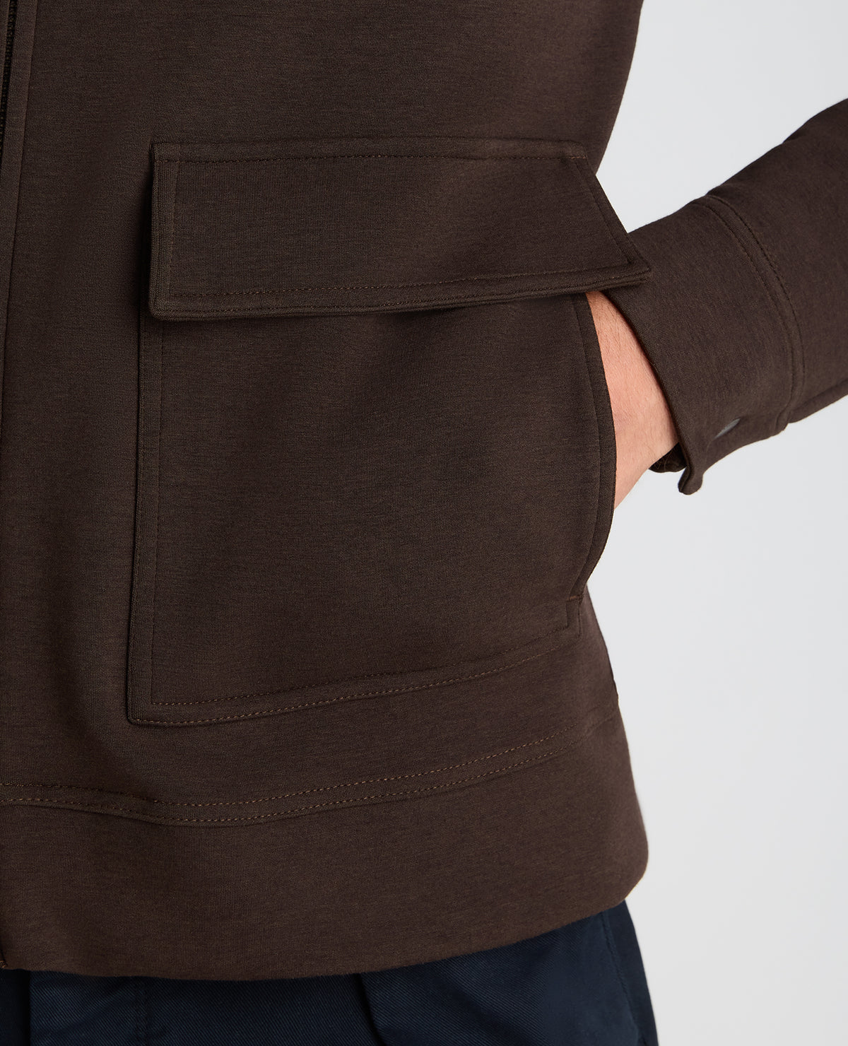 Brown Bamboo Blend Overshirt