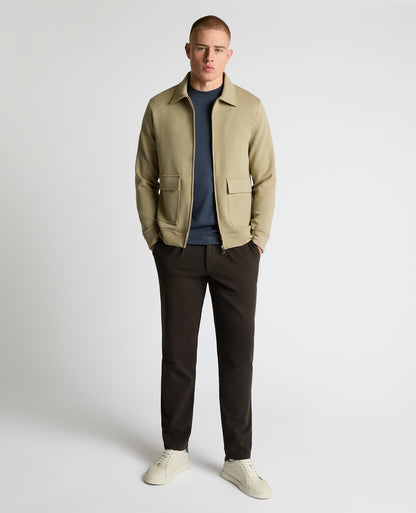 Man wearing a sand Bamboo-Blend Overshirt