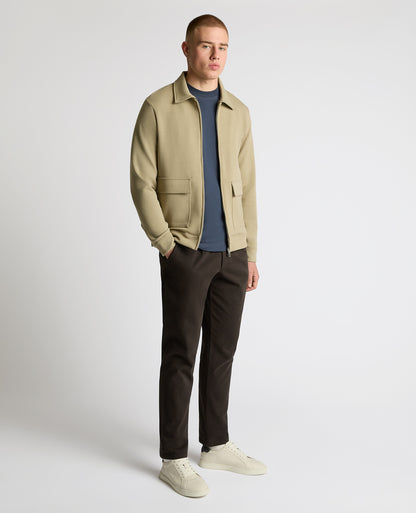 Man wearing a sand Bamboo-Blend Overshirt