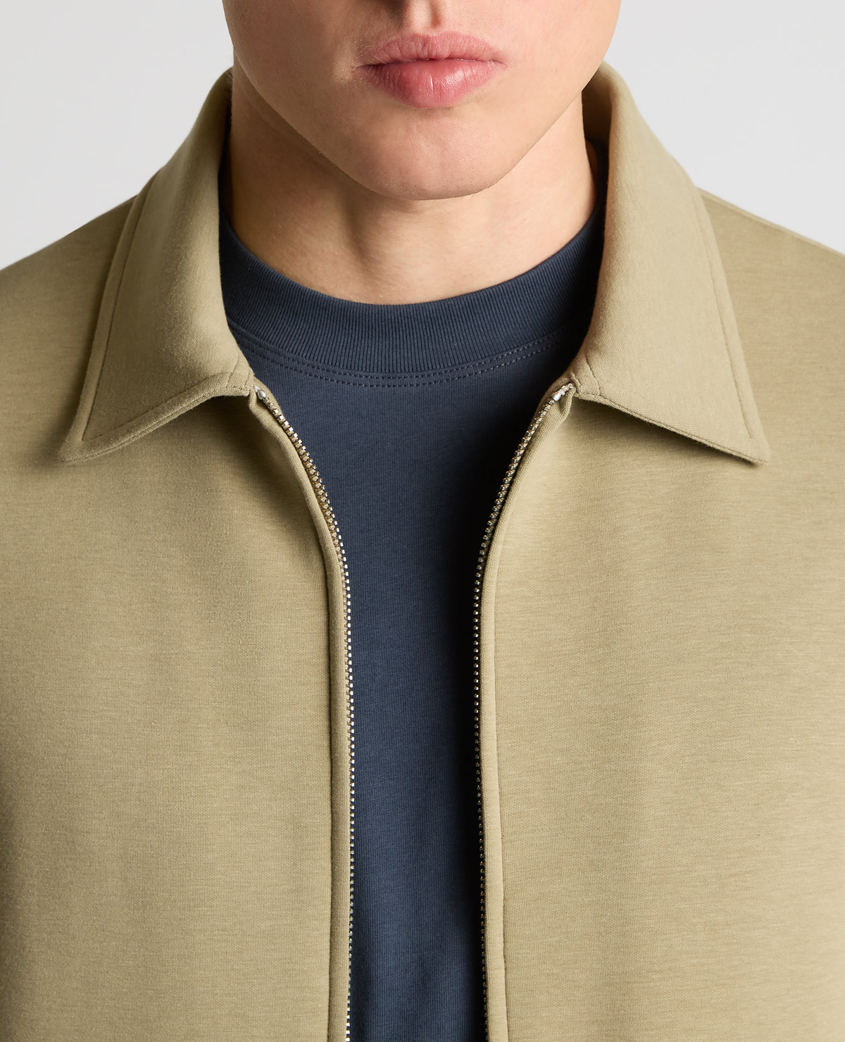 Man wearing a sand Bamboo-Blend Overshirt