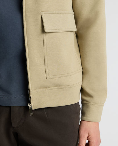 Man wearing a sand Bamboo-Blend Overshirt