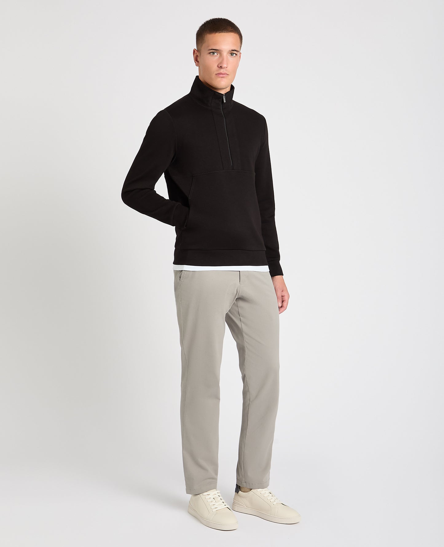 Half-Zip Jersey Sweatshirt