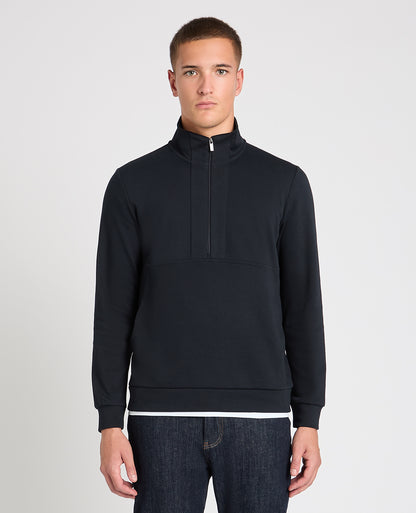 Man wearing a navy jumper