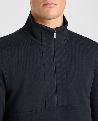 Man wearing a navy jumper