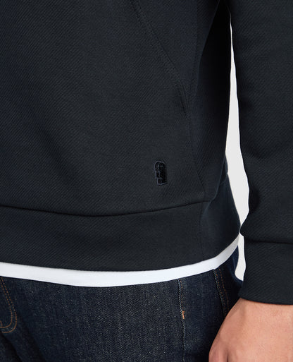 Man wearing a navy jumper