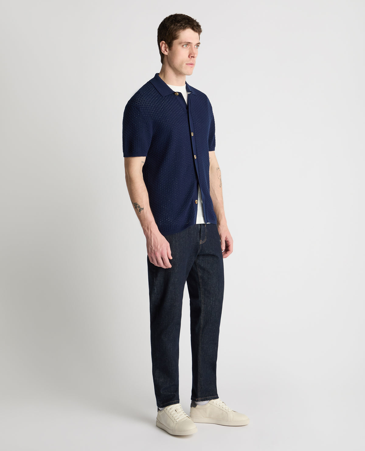Man wearing a blue jumper