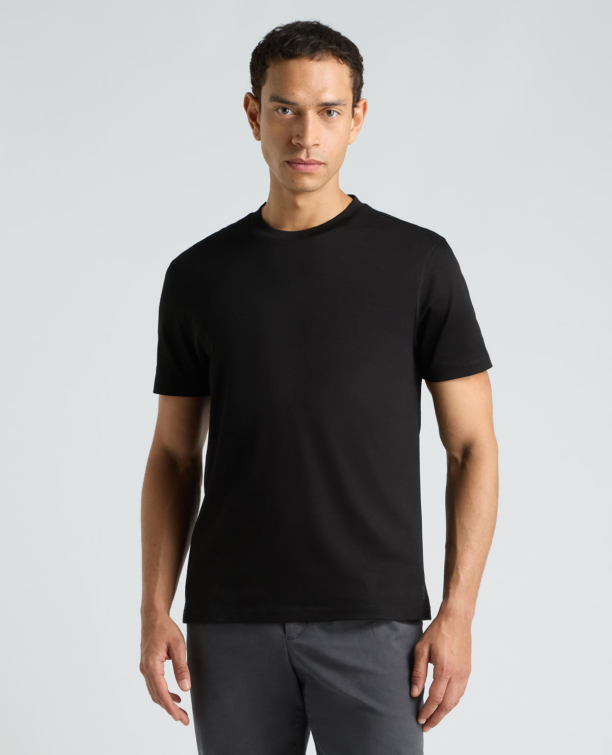 Black Stretch Cotton T-Shirt