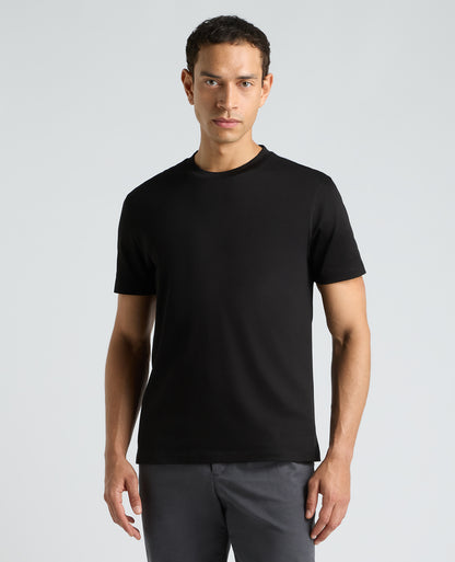 Black Stretch Cotton T-Shirt