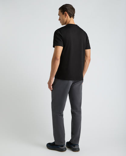 Black Stretch Cotton T-Shirt