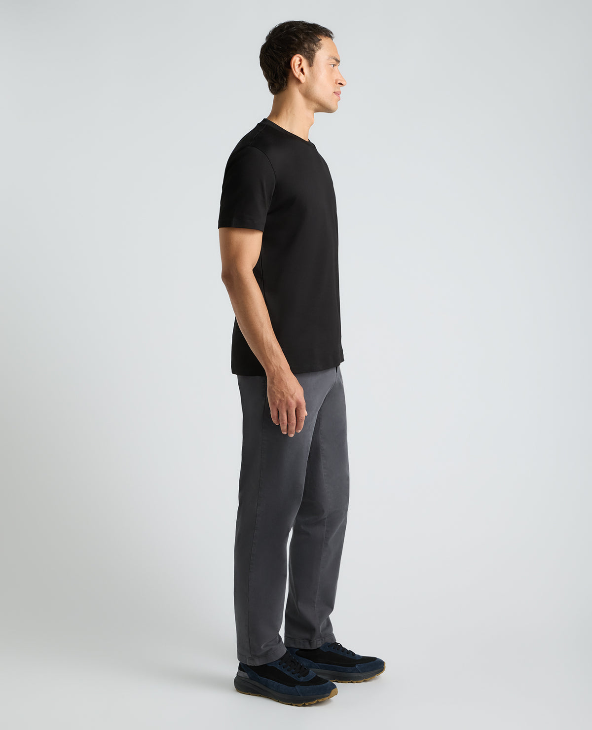 Black Stretch Cotton T-Shirt