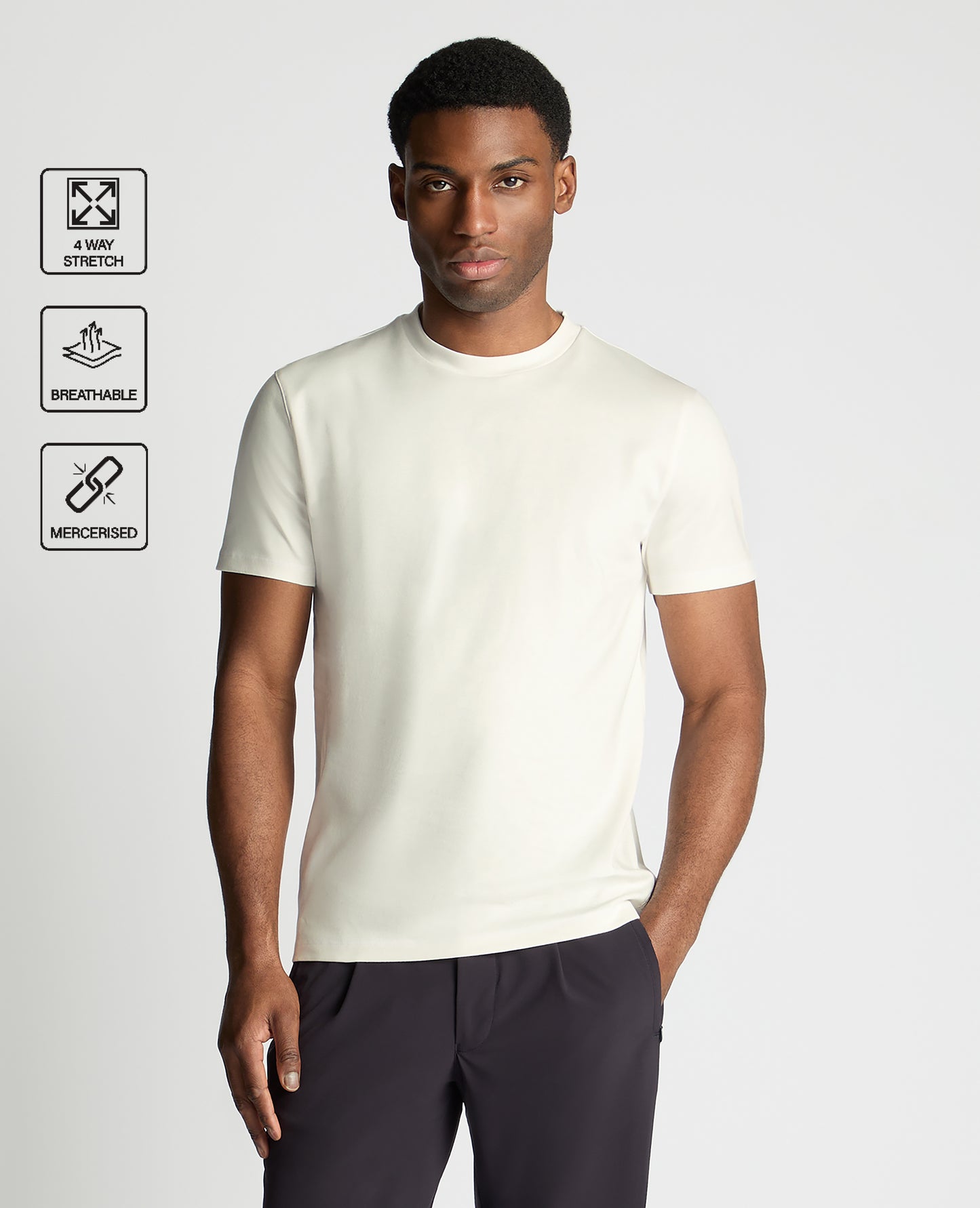 White Stretch Cotton T-Shirt